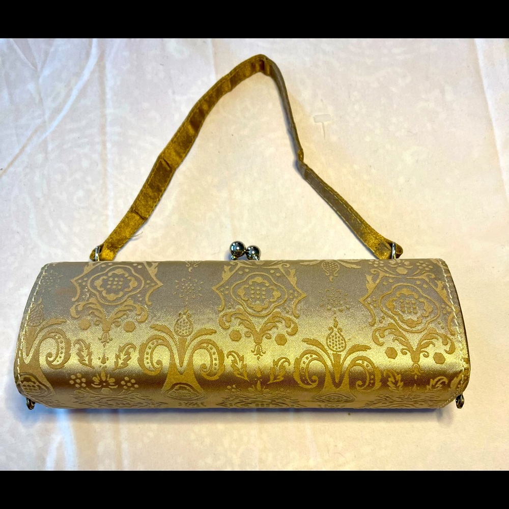 Vintage embossed satin evening bag